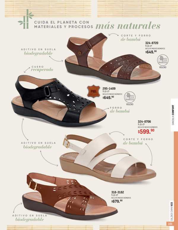 Catálogo  andrea calzado dama primavera verano 2023 Calzado Sandalia  - Andrea Calzado Dama Primavera Verano 2023