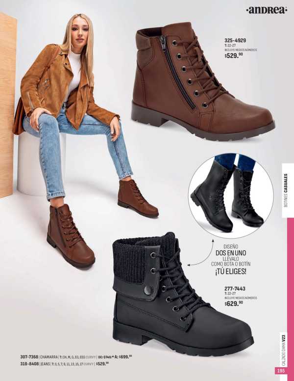 Catálogo  andrea marca Andrea Chamarra Calzado Jeans  - Andrea Calzado Dama Primavera Verano 2023
