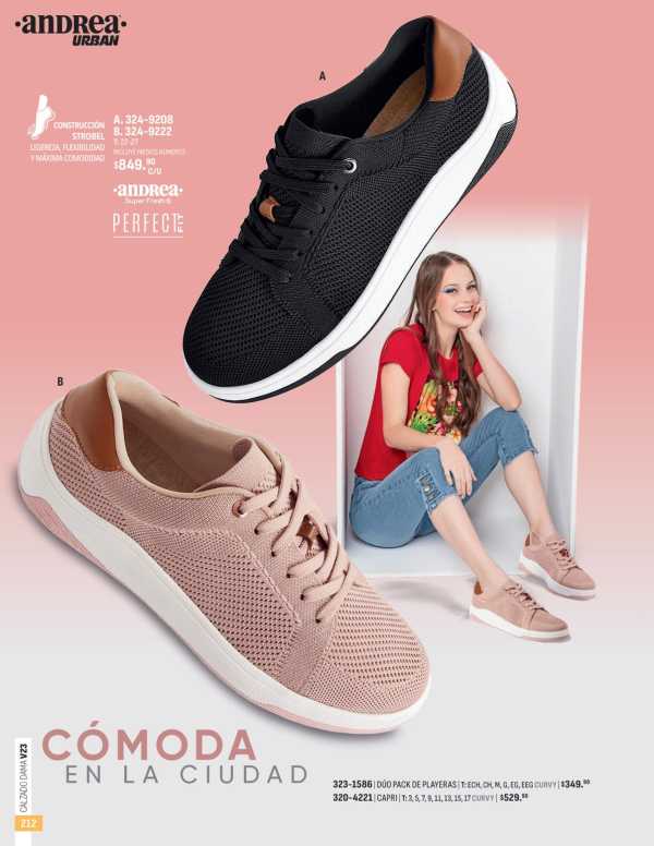 Catálogo  andrea marca Flexi Calzado Playera Capri  - Andrea Calzado Dama Primavera Verano 2023