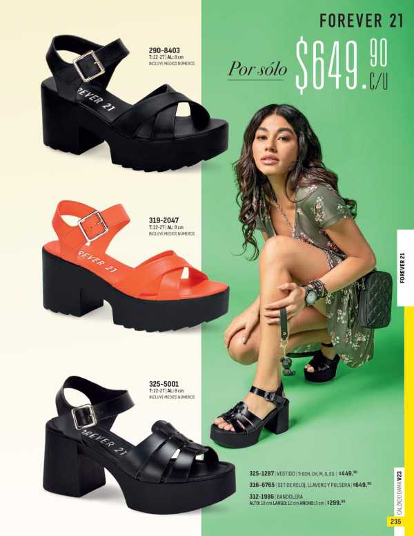 Catálogo  andrea calzado dama primavera verano 2023 Calzado Vestido Reloj Bandolera  - Andrea Calzado Dama Primavera Verano 2023