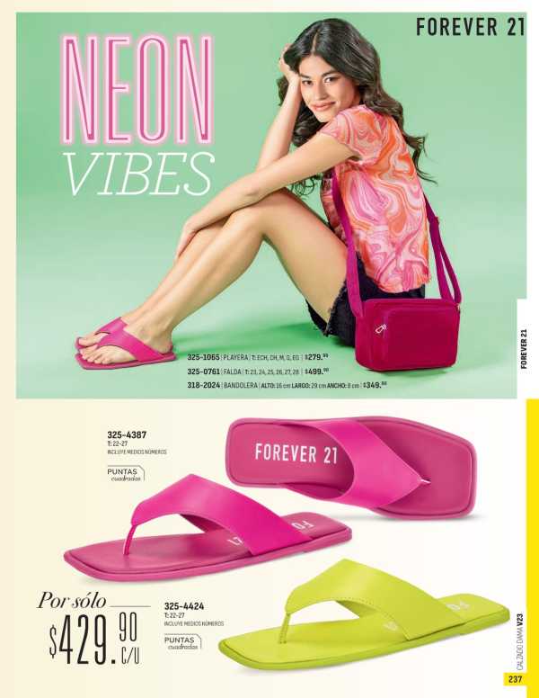 Catálogo  andrea marca Cuadra Calzado Playera Falda Bandolera  - Andrea Calzado Dama Primavera Verano 2023