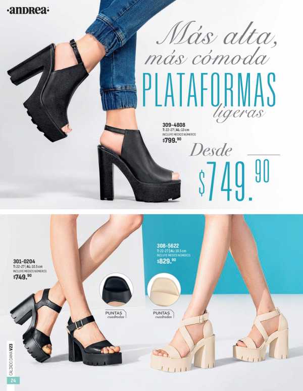 Catálogo  andrea marca Cuadra Calzado  - Andrea Calzado Dama Primavera Verano 2023