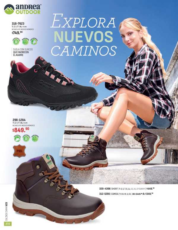Catálogo  andrea marca Andrea Calzado Short Camisa  - Andrea Calzado Dama Primavera Verano 2023