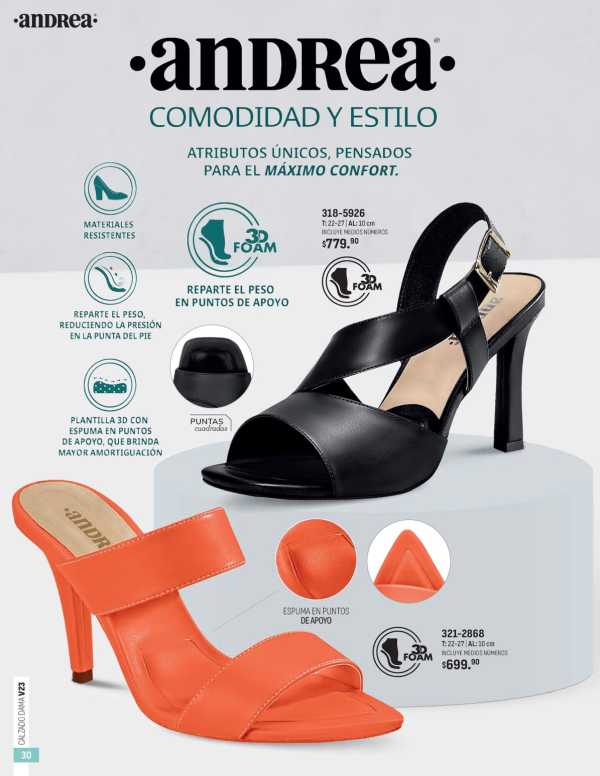 Catálogo  andrea marca Puma Calzado  - Andrea Calzado Dama Primavera Verano 2023