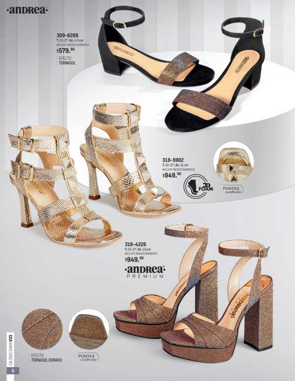 Catálogo  andrea marca Cuadra Calzado  - Andrea Calzado Dama Primavera Verano 2023