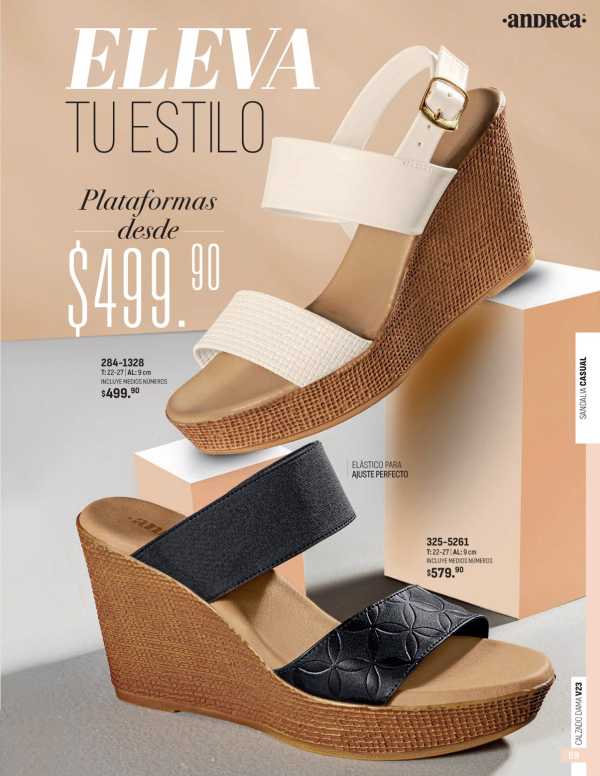 Catálogo  andrea marca Andrea Calzado Sandalia  - Andrea Calzado Dama Primavera Verano 2023