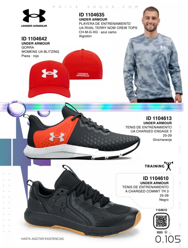 Catálogo  price shoes Under Armour general  - Price Shoes Verano Importados 2023
