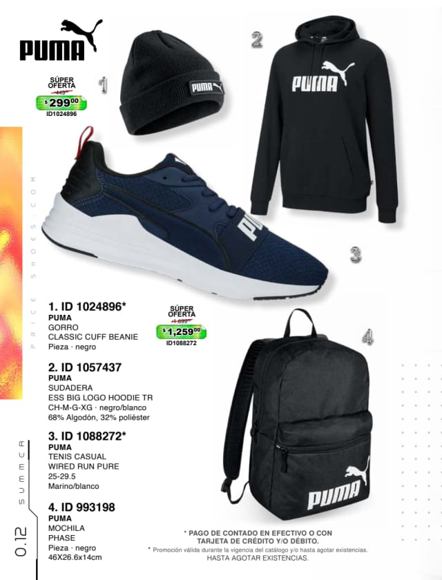 Catálogo  price shoes Puma general  - Price Shoes Verano Importados 2023