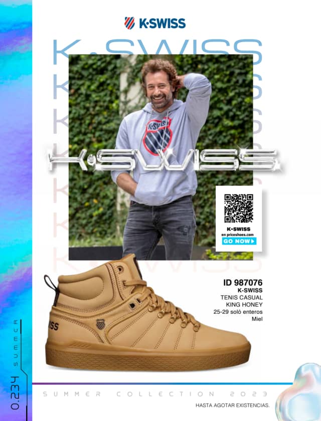 Catálogo  price shoes K Swiss general  - Price Shoes Verano Importados 2023