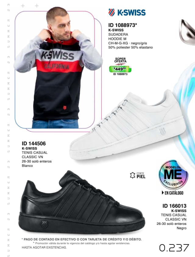 Catálogo  price shoes K Swiss general  - Price Shoes Verano Importados 2023