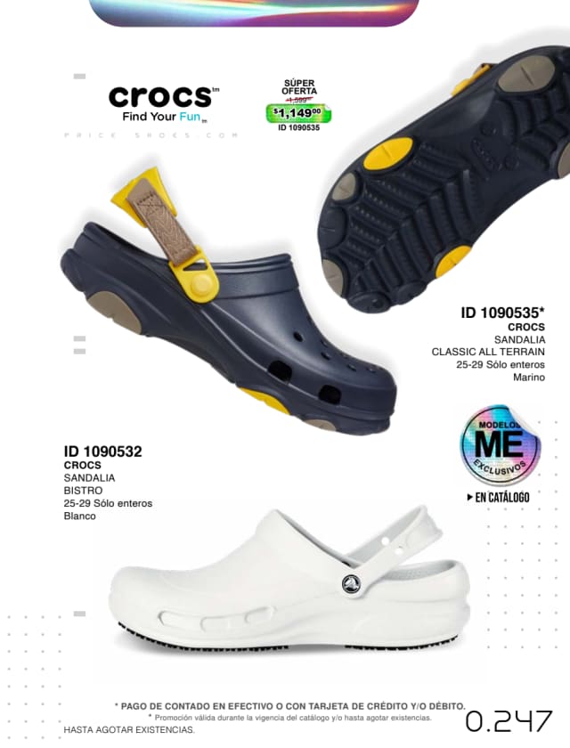 Catálogo  price shoes Crocs general  - Price Shoes Verano Importados 2023