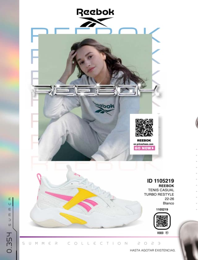 Catálogo  price shoes Reebok general  - Price Shoes Verano Importados 2023