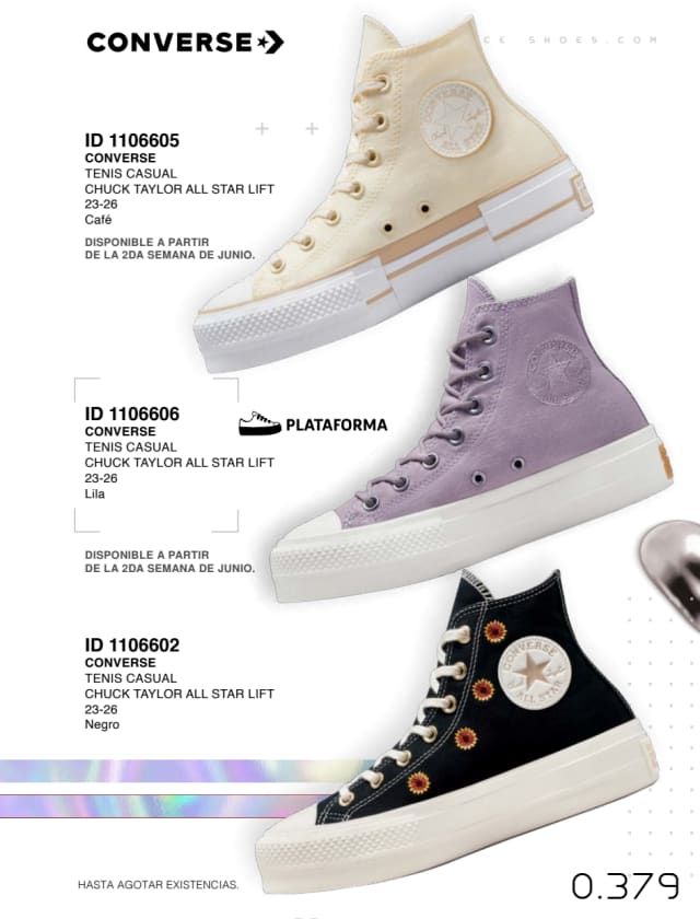 Catálogo  price shoes Converse general  - Price Shoes Verano Importados 2023