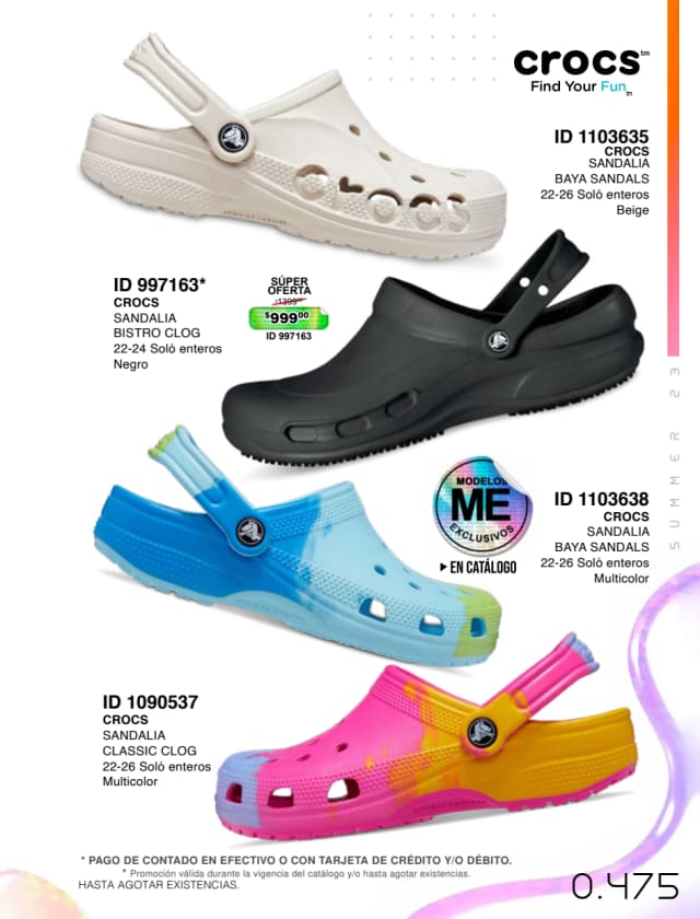 Catálogo  price shoes Crocs general  - Price Shoes Verano Importados 2023