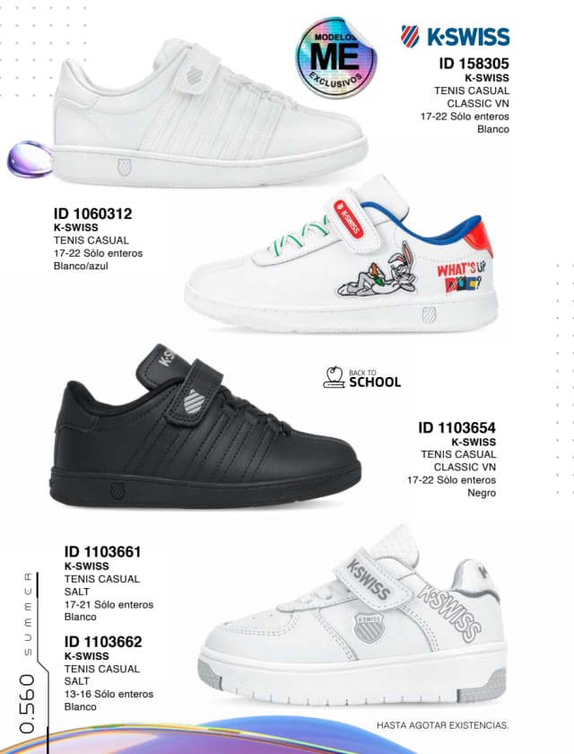 Catálogo  price shoes K Swiss general  - Price Shoes Verano Importados 2023