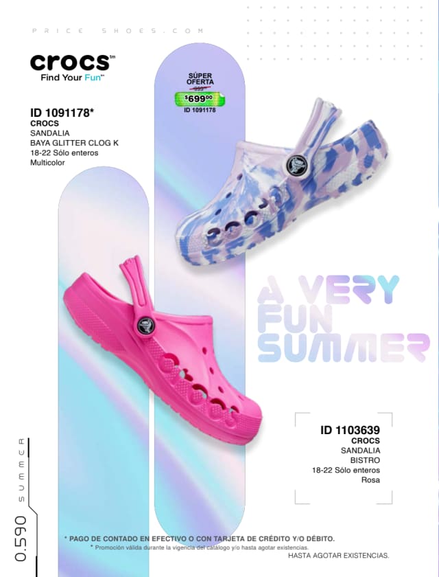 Catálogo  price shoes Crocs general  - Price Shoes Verano Importados 2023