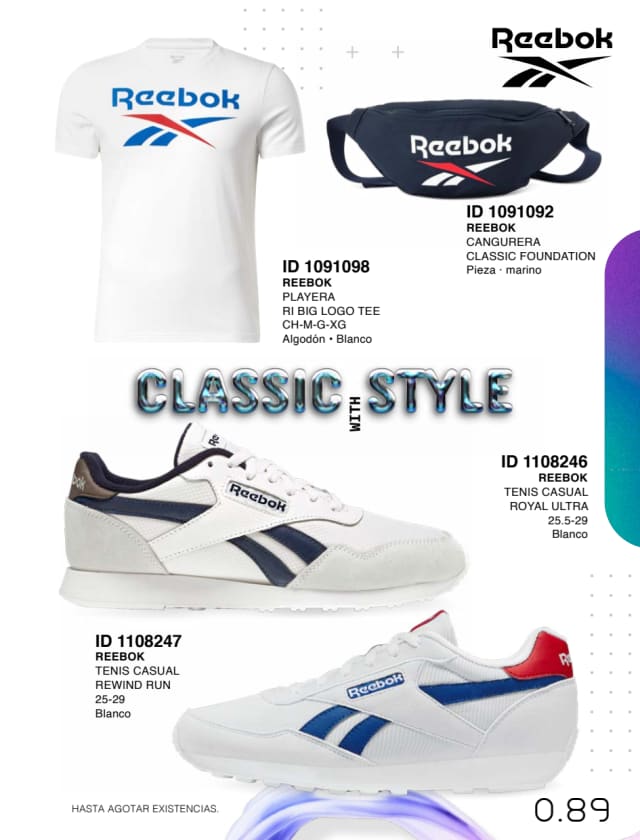 Catálogo  price shoes Reebok general  - Price Shoes Verano Importados 2023