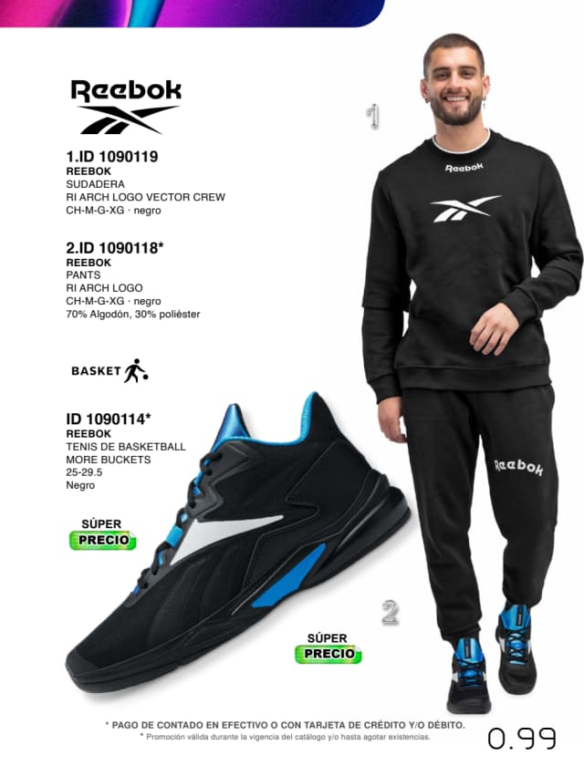 Catálogo  price shoes Reebok general  - Price Shoes Verano Importados 2023