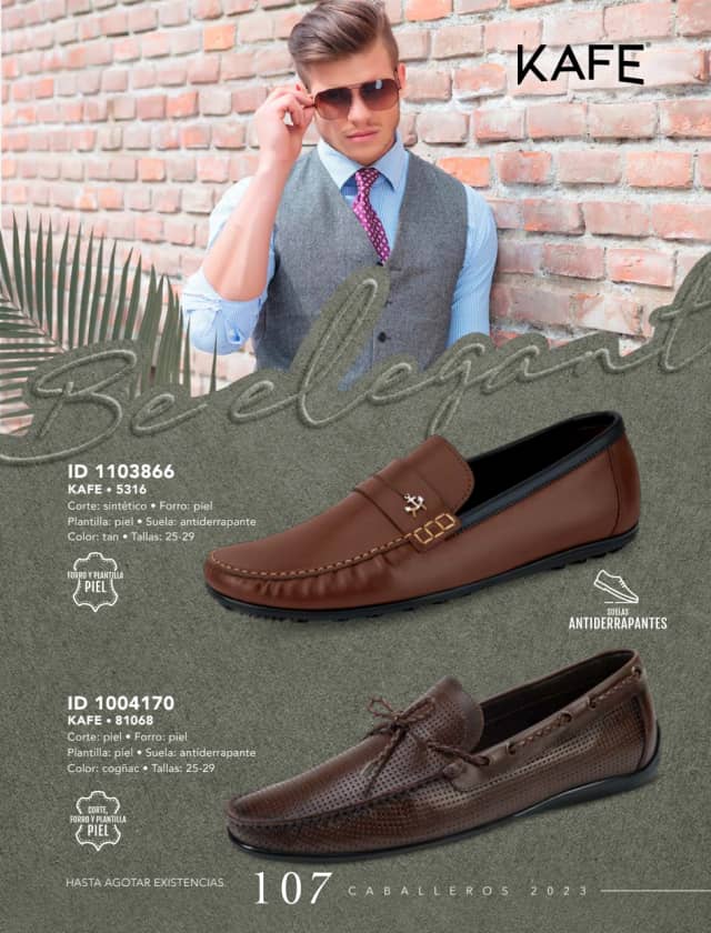 Catálogo  price shoes Kafe calzado tan  - Price Shoes Caballeros 2023-2024