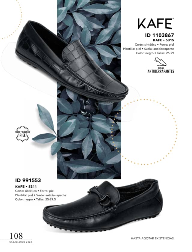 Catálogo  price shoes Kafe calzado negro  - Price Shoes Caballeros 2023-2024