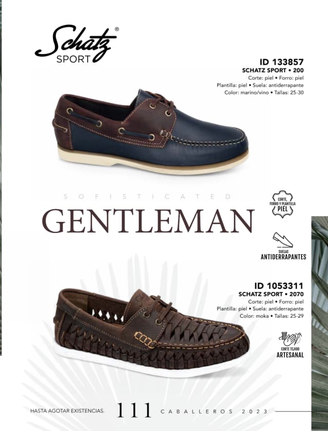 Catálogo  price shoes Schatz Sport calzado marino vino.  - Price Shoes Caballeros 2023-2024