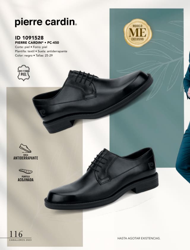 Catálogo  price shoes Pierre Cardin calzado negro  - Price Shoes Caballeros 2023-2024