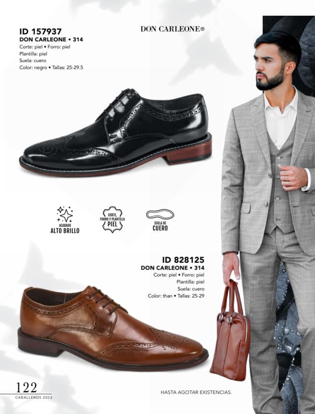 Catálogo  price shoes Don Carleone calzado negro  - Price Shoes Caballeros 2023-2024