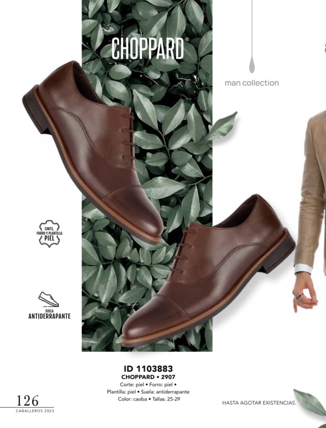 Catálogo  price shoes Choppard calzado caoba  - Price Shoes Caballeros 2023-2024