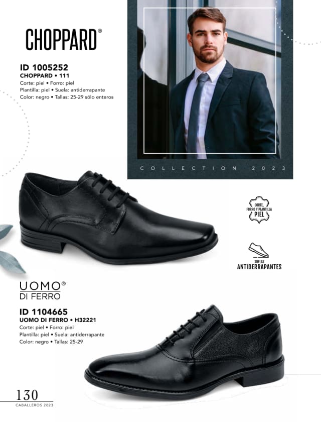 Catálogo  price shoes Uomo di Ferro calzado negro  - Price Shoes Caballeros 2023-2024
