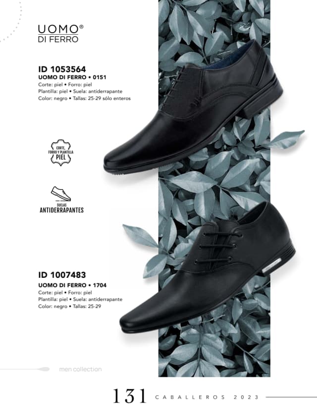 Catálogo  price shoes Uomo di Ferro calzado negro  - Price Shoes Caballeros 2023-2024