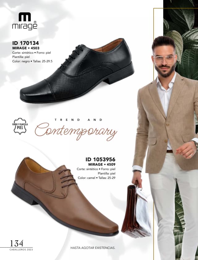 Catálogo  price shoes Mirage calzado negro  - Price Shoes Caballeros 2023-2024