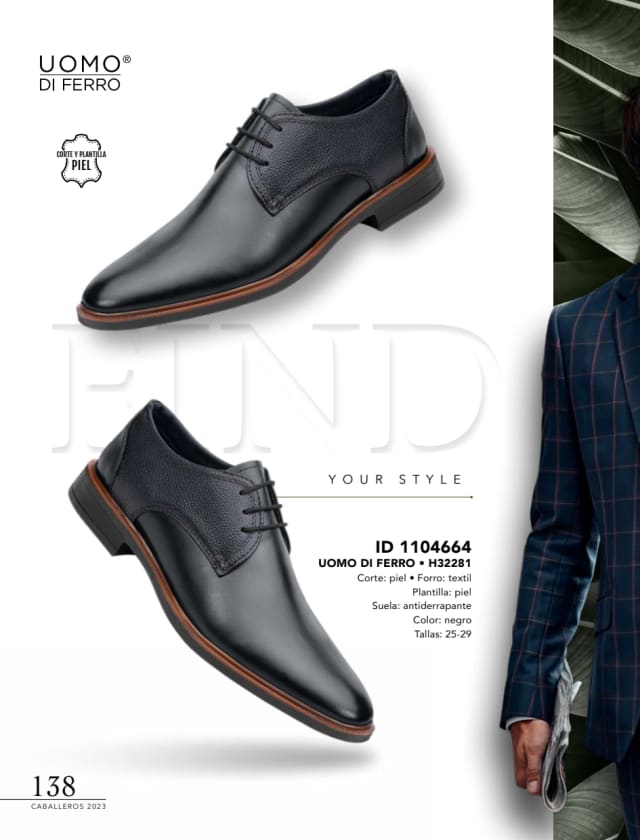 Catálogo  price shoes Uomo di Ferro calzado negro  - Price Shoes Caballeros 2023-2024