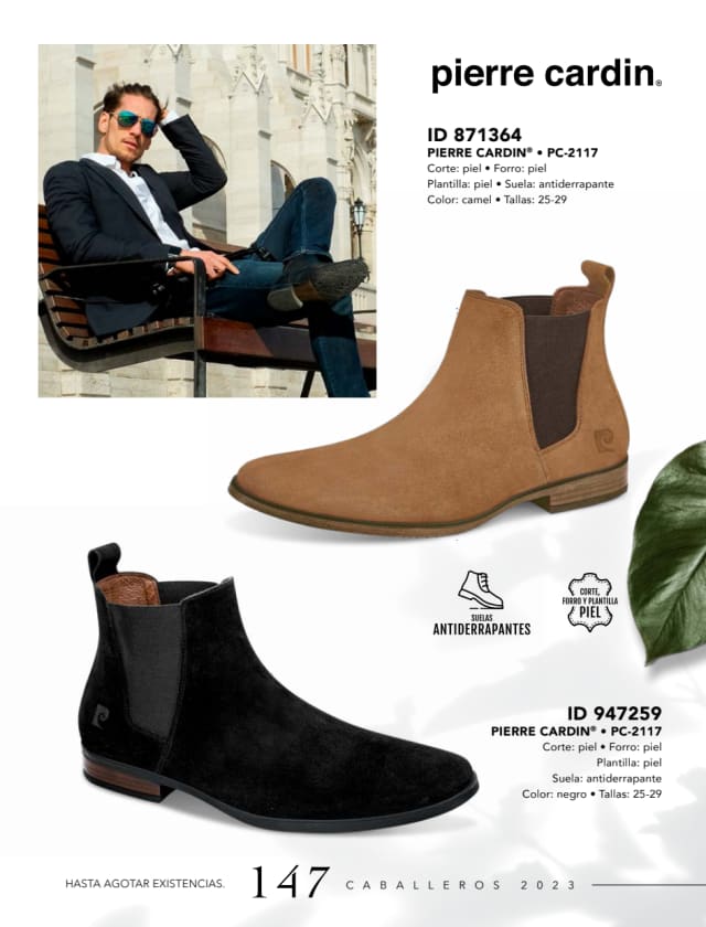 Catálogo  price shoes Pierre Cardin calzado camel.  - Price Shoes Caballeros 2023-2024