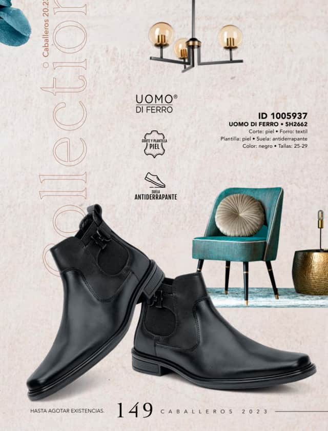 Catálogo  price shoes Uomo di Ferro calzado negro  - Price Shoes Caballeros 2023-2024