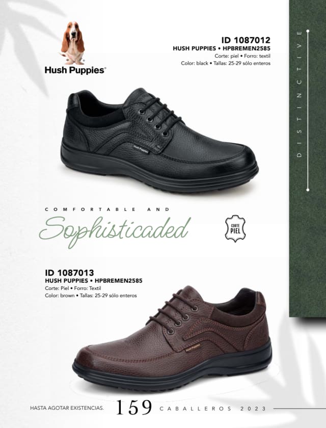 Catálogo  price shoes Hush Puppies calzado brown  - Price Shoes Caballeros 2023-2024