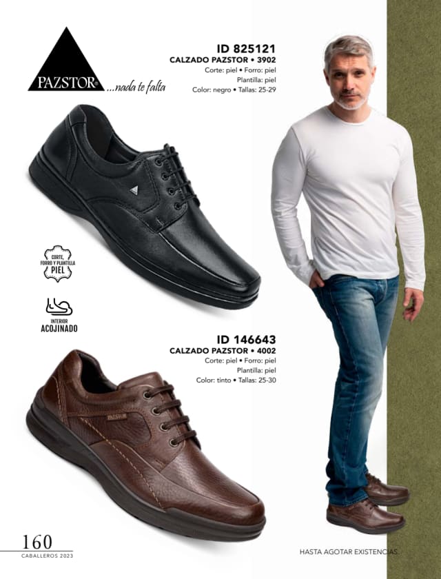 Catálogo  price shoes Calzado Pazstor calzado negro  - Price Shoes Caballeros 2023-2024