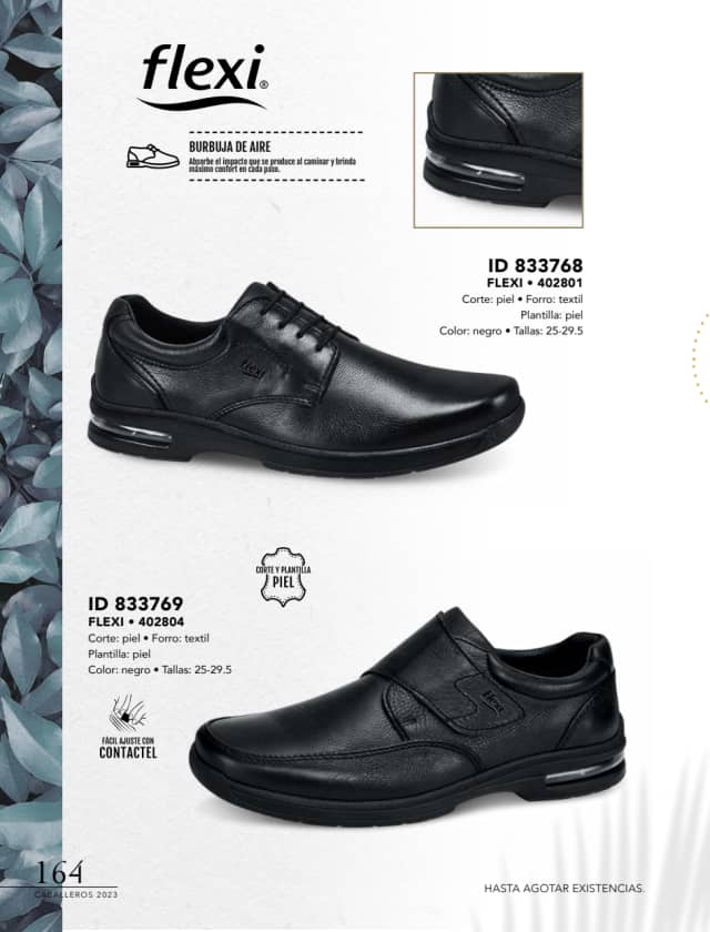 Catálogo  price shoes Flexi calzado negro  - Price Shoes Caballeros 2023-2024