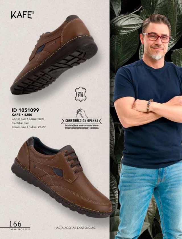 Catálogo  price shoes Kafe calzado miel.  - Price Shoes Caballeros 2023-2024
