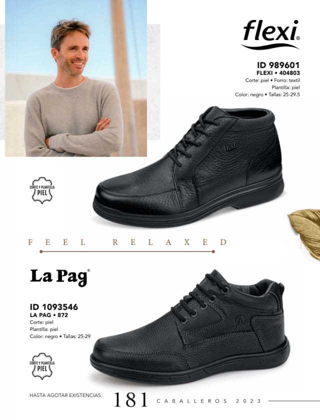 Catálogo  price shoes La Pag calzado negro  - Price Shoes Caballeros 2023-2024