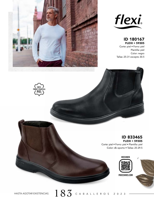 Catálogo  price shoes Flexi calzado negro  - Price Shoes Caballeros 2023-2024