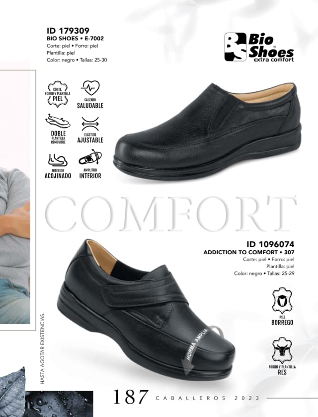 Catálogo  price shoes Bio Shoes calzado negro  - Price Shoes Caballeros 2023-2024