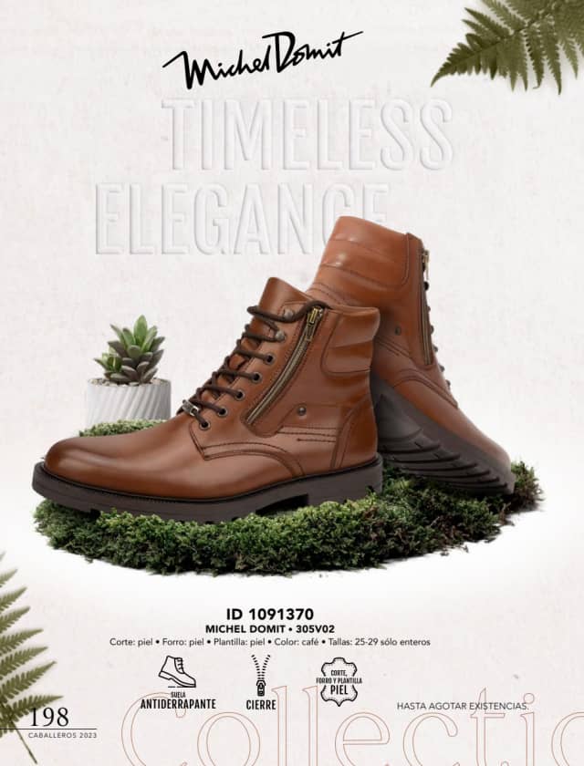 Catálogo  price shoes Michel Domit calzado café  - Price Shoes Caballeros 2023-2024