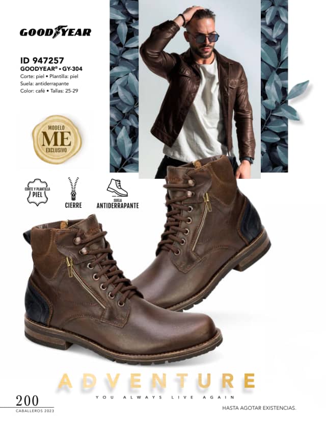 Catálogo  price shoes Goodyear calzado café  - Price Shoes Caballeros 2023-2024
