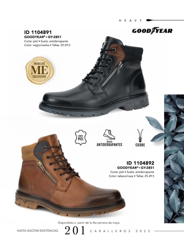 Catálogo  price shoes Goodyear calzado negro caoba  - Price Shoes Caballeros 2023-2024