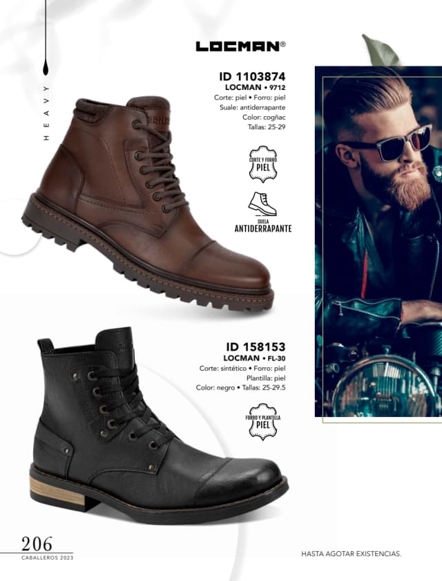 Catálogo  price shoes Locman calzado cognac  - Price Shoes Caballeros 2023-2024