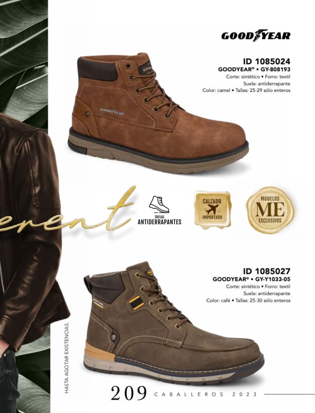 Catálogo  price shoes Goodyear calzado camel  - Price Shoes Caballeros 2023-2024