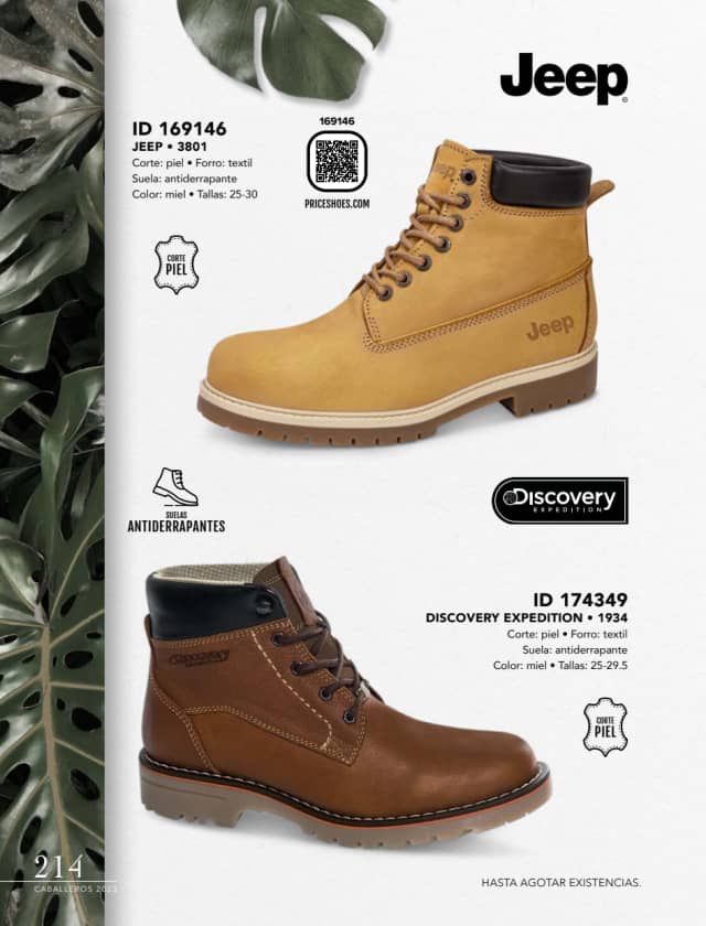 Catálogo  price shoes Discovery Expedition calzado miel  - Price Shoes Caballeros 2023-2024