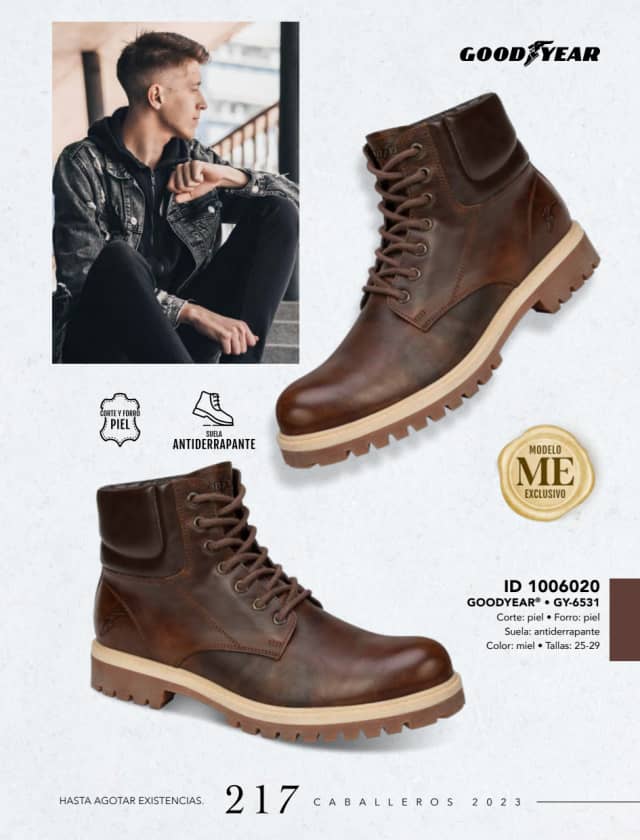 Catálogo  price shoes Goodyear calzado miel  - Price Shoes Caballeros 2023-2024