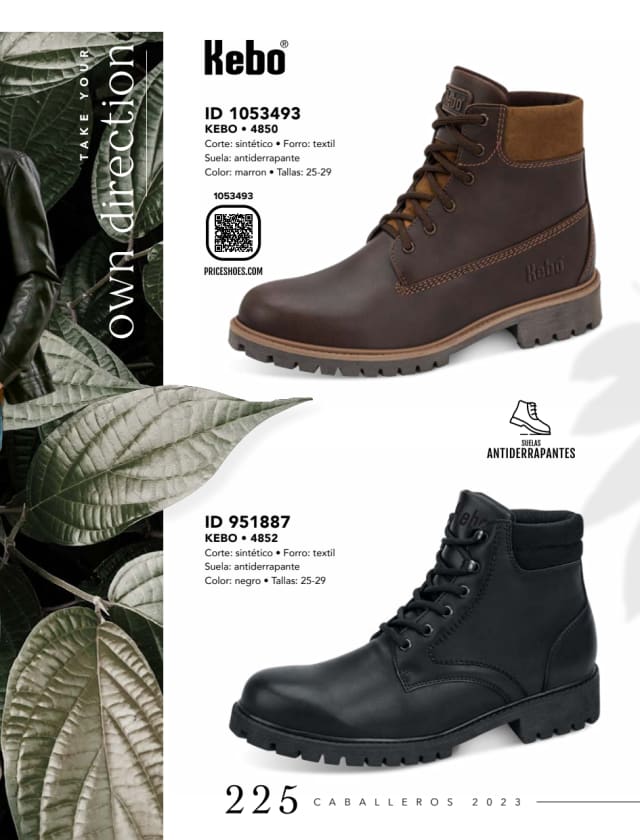 Catálogo  price shoes Kebo calzado marron  - Price Shoes Caballeros 2023-2024