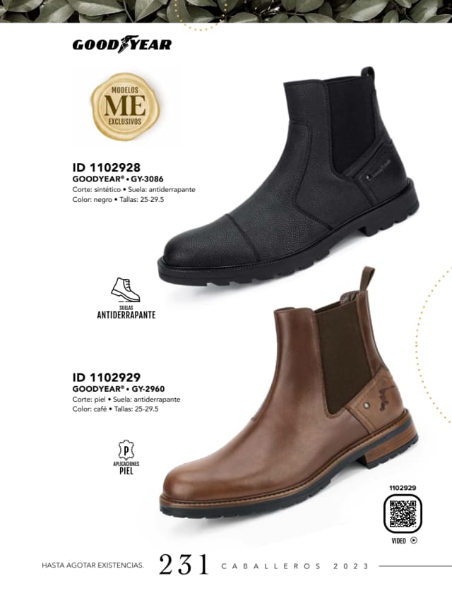 Catálogo  price shoes Goodyear calzado negro  - Price Shoes Caballeros 2023-2024